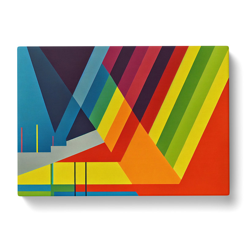 Rainbow Abstract - Wrapped Canvas