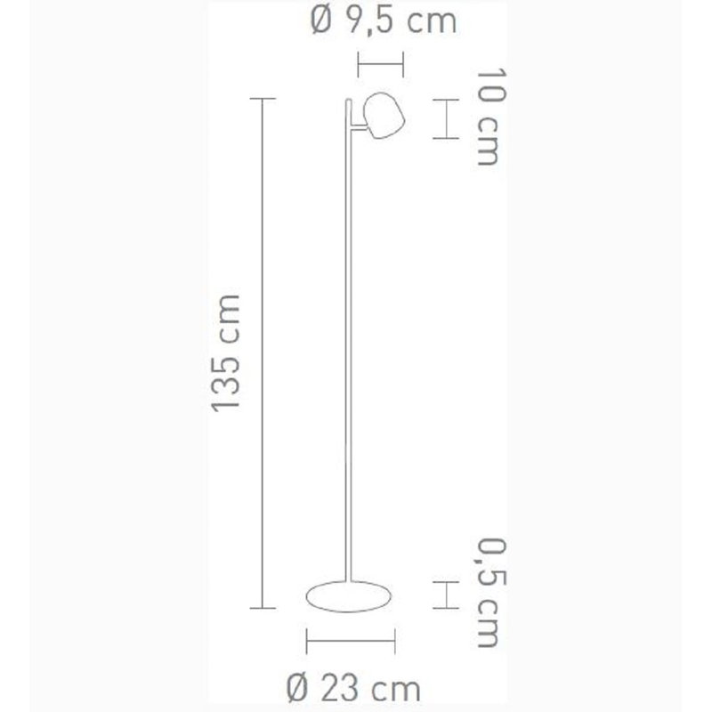Spence 135cm Copper LED Task Floor Lamp