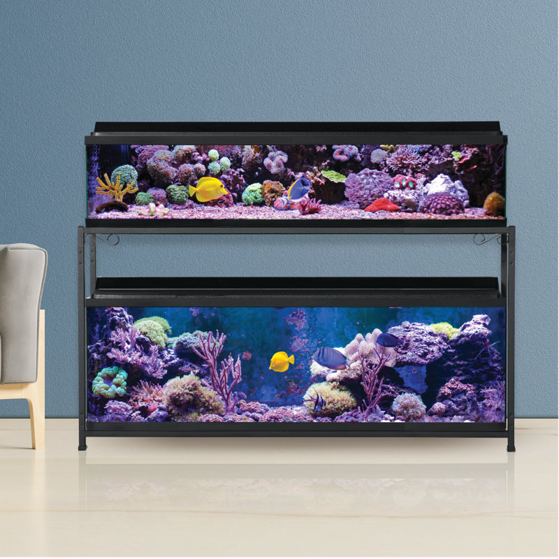 Rectangle Aquarium Stand, Black 50 Gallon