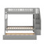 Lit simple superposé au dessus d'un lit simple avec lit gigogne et rangement-622390245