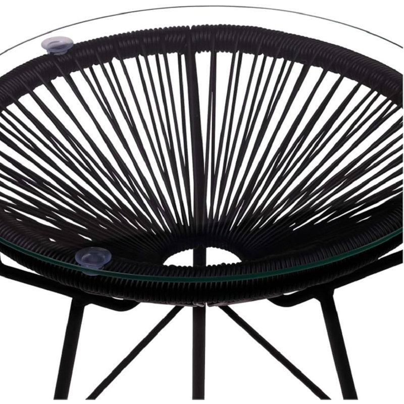Wire Side Table, Black