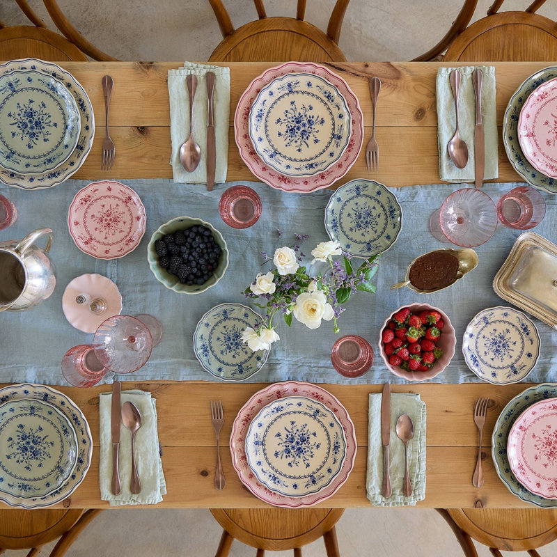 Vila Appetizer Plates, Pink/Red
