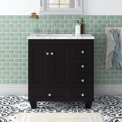 Yena 28"W x 22"D Bathroom Vanity with Undermount Porcelain Sink