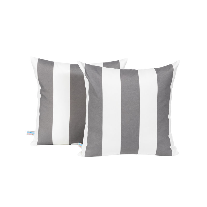 Outdoor Square Cover & Insert, Slate Gray/White