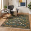 Tapis bleu sarcelle foncé foncé