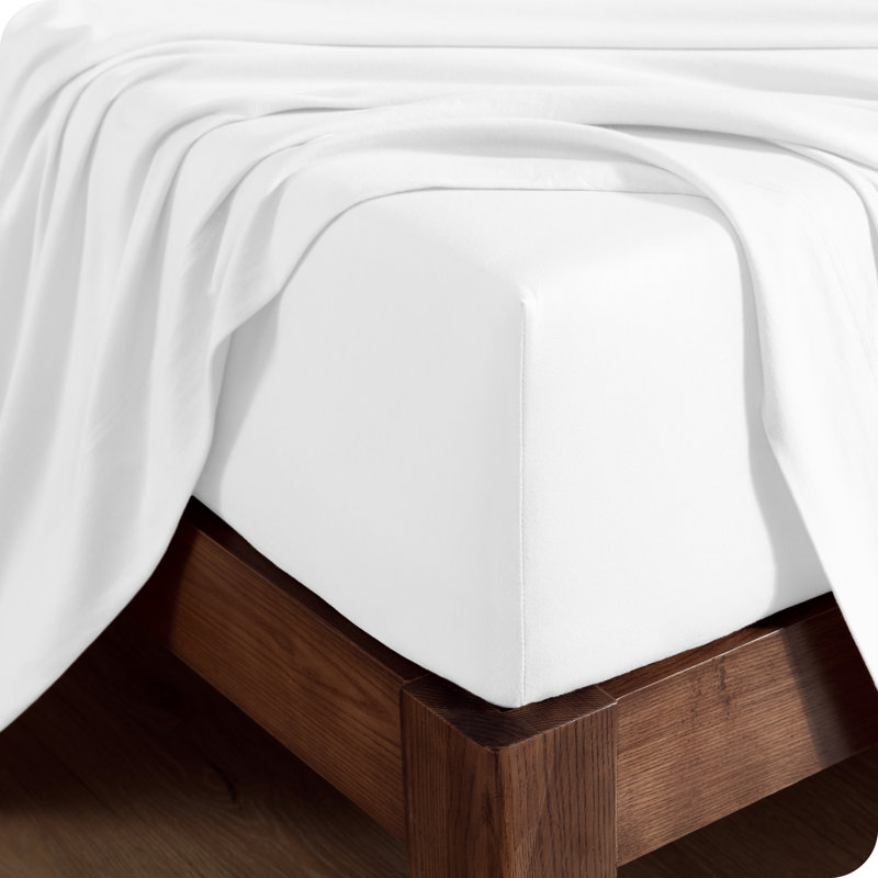 Full White Organic Cotton Jersey Sheet Set