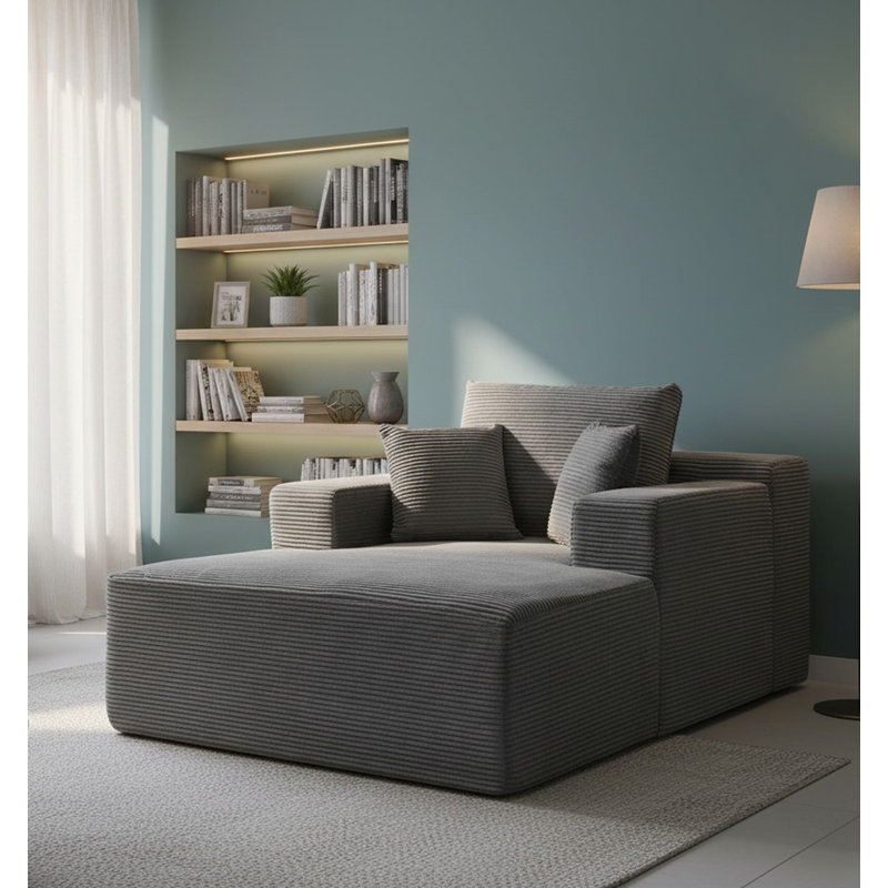 Chaise longue en mousse, Gris foncé