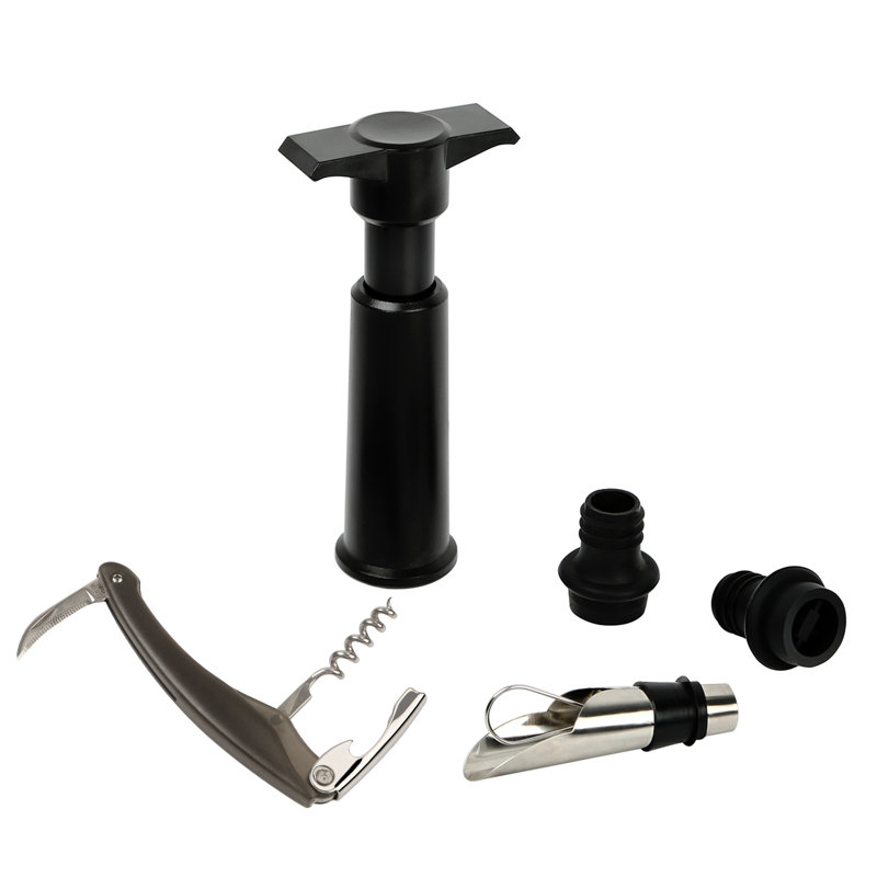 Ensemble d'accessoires pour ouvre-bouteilles de vin Catiţa 5 pièces avec tire-bouchon et pompe à vide pour utilisation domestique Sommeliers