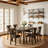 7 Piece Dining Table Set,Rectangle Dining Table With Upholstered 6 Chairs