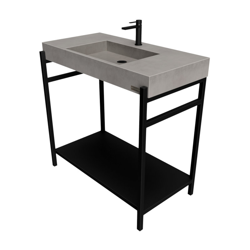 36'' W Single Vanity, Oil Rubbed Bronze, Single Hole, Graphite