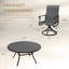Table de salle à manger d'extérieur en aluminium avec chaise pivotante-1337245944