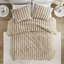 King Faux Fur Ribbed Comforter Set