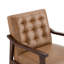Fauteuil d'appoint rembourré en bois massif Lemley Mid Century-128242424