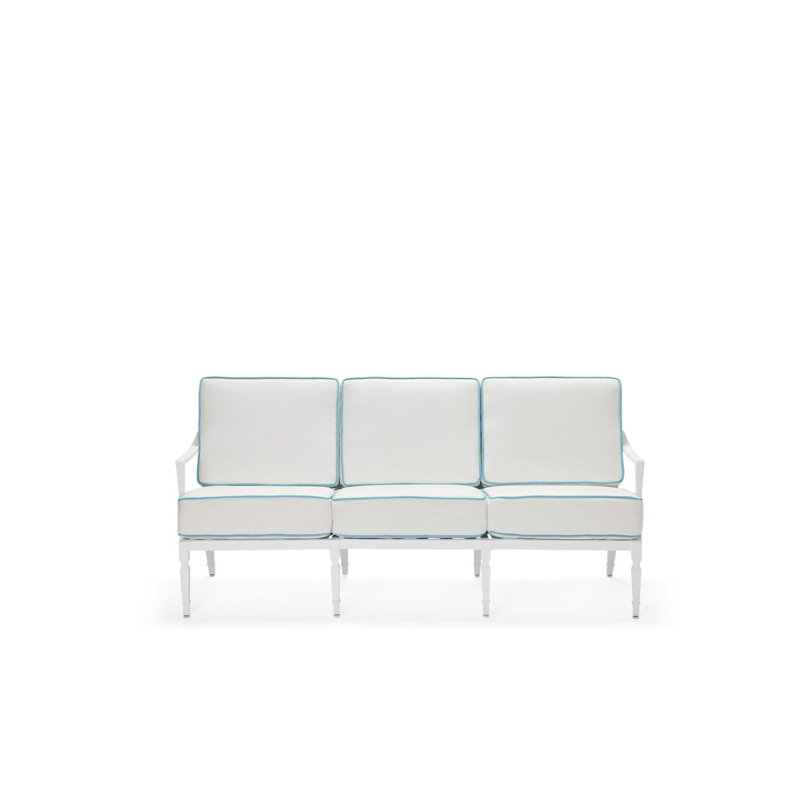 Tuoro By Alexa Hampton Sofa, Chestnut Brown, Augustine Alloy