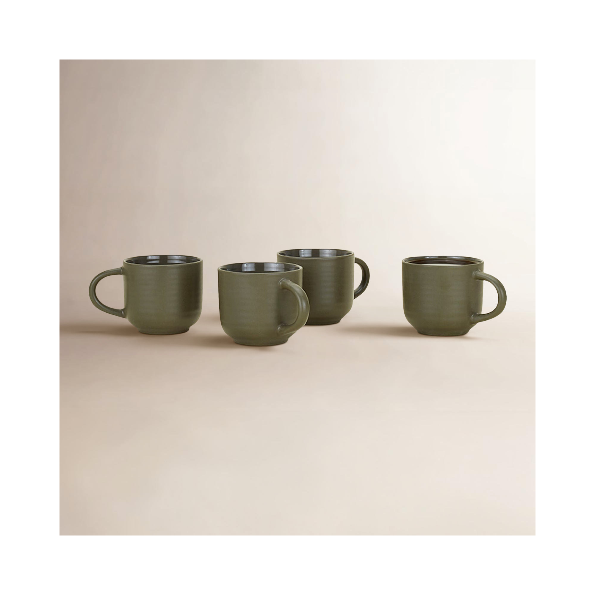 Hirma Stoneware Coffee Mug, Olive