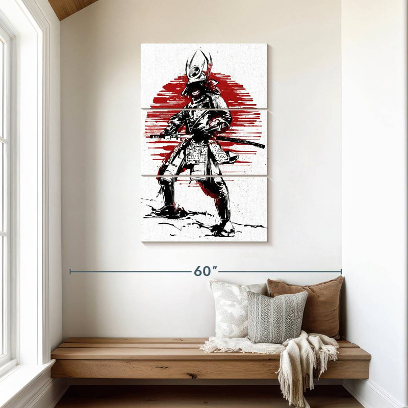 Sireci Red Sun Samurai, 45" H x 28" W