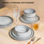  Service de table en grès 12 pièces Sleek Line - Service pour 4-407905216