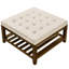 Table basse en bois de hêtre avec revêtement et structure en lin, pour la structure de la chambre à coucher