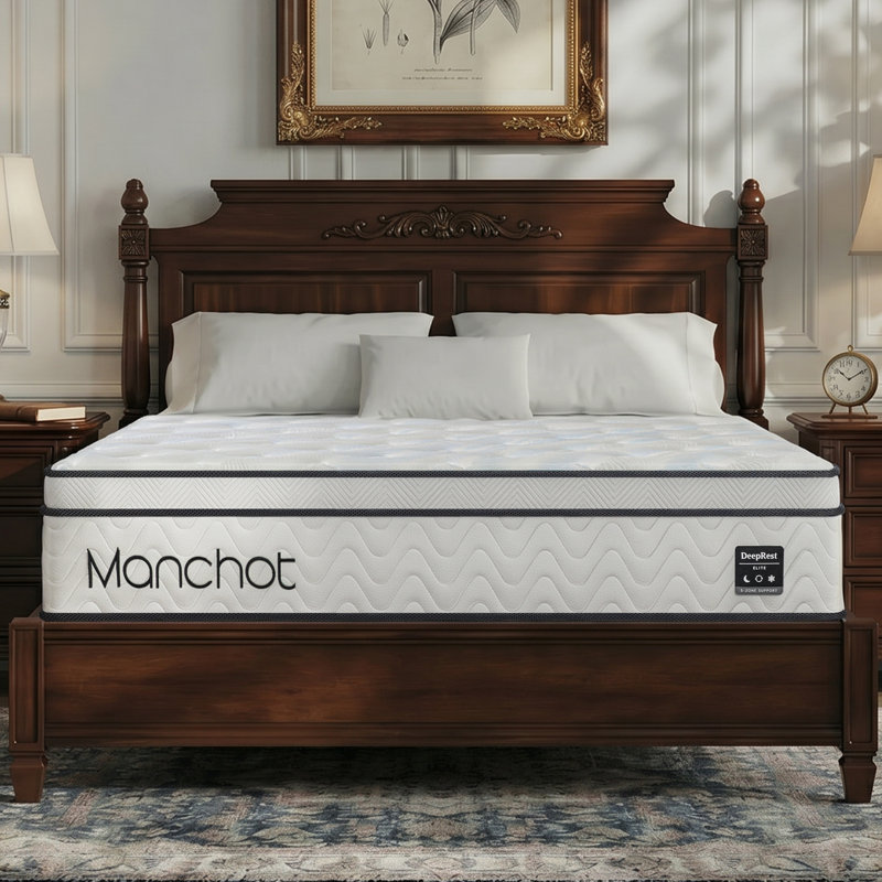 12'' Firm Hybrid Mattress with Reinforced Center Support, 12", Queen