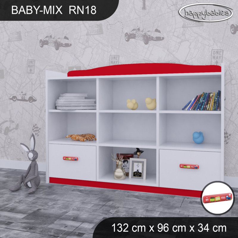 96cm H X 132cm W Kids Cube, White/Red/Orange
