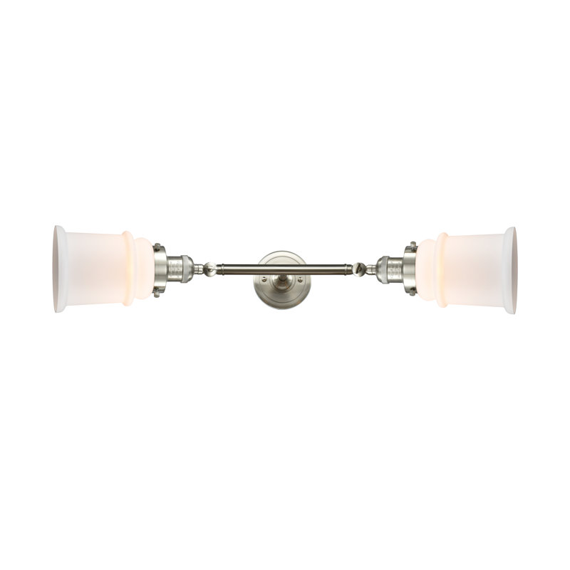 Éclairage pour salle de bain à 2 lumières à intensité variable Latour, Transparent, Ampoule incandescente rétro de 60 watts