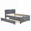 Lit plateforme tapissier avec lit gigogne