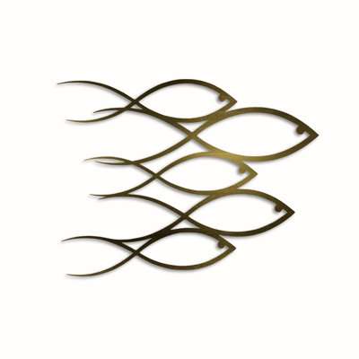 School Of Fish Metal Wall Art – Coastal Nautical Wall Decor