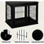 Table de bout pour chien avec double entrée et matériau solide moderne pour chiens pesant jusqu'à 44 lb Assemblage requis