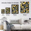 Abstract Yellow Sunflowers Watercolour Wall Art Print