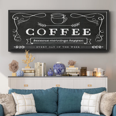 «Coffee Everyday», toile encadrée