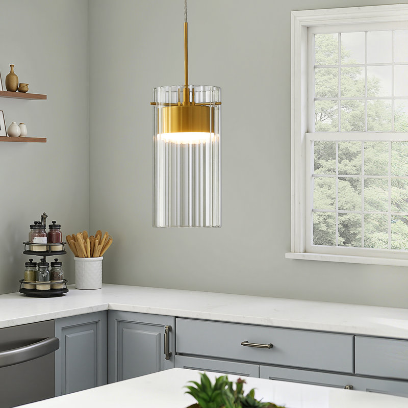 Luminaire suspendu simple à 1 lumière DEL