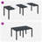vidaXL Garden Dining Set 7 pcs Anthracite Polt rattan-884036823