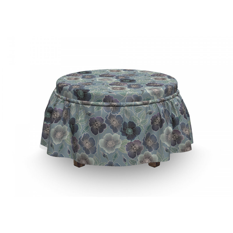 Housse pour repose-pieds floral saison country