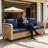 Outdoor Patio Sofa,Garden Rattan Wicker Sofa