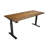 Skyscraper Electric Height Adjustable Standing Desk, Dual Motor and Digital Control with Memory, 72x30, Real Reclaimed Wood Top with Black Frame-765077114-765077059