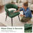 Mid-Century Modern Dining Chairs, Faux Leather Upholstered with Arms, Water-Resistant and Metal Legs-124571350-124571358