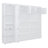 Queen Size Murphy Bed Wall Bed With Cabinets,White