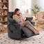 Fauteuil inclinable électrique à bascule avec support pour téléphone et port de charge USB, fauteuil inclinable pivotant à 210 ° pour chambre de bébé avec dossier et repose-pieds réglables-1140057223