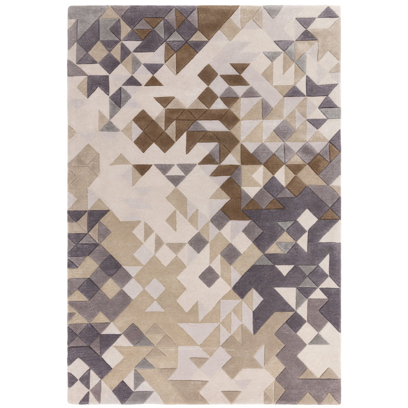 Kinta Pink Area Rug, Brown/Beige/Grey, Rectangle 120 x 170cm