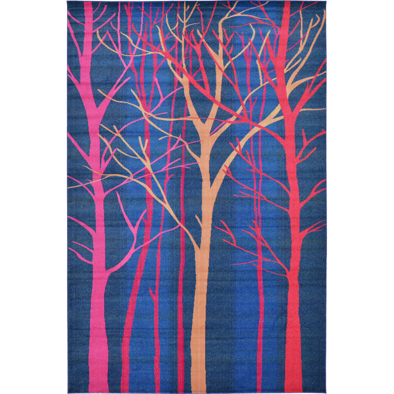 Tapis bleu Glenarden, Rectangle 10 pi 6 po x 16 pi 5 po