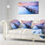Coussin seascape beach avec eaux et pont en bois-1669849371