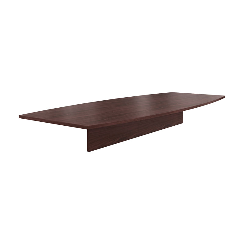 Preside Boat-shaped Conference Tabletop, 120" W, Mahogany