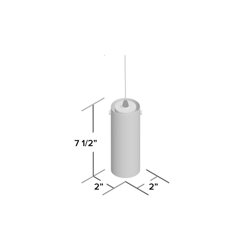 Luminaire suspendu cylindrique à 1 lumière Abidemi, Rouge