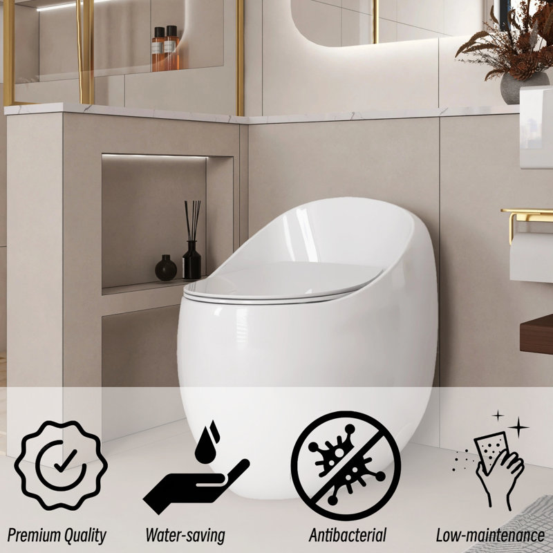 Toilette allongée une pièce 1,28 GPF (siège inclus)