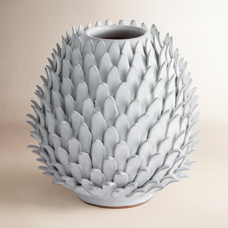Warnick Handmade Terracotta Table Vase, 8" H x 8.25" W x 8.25" D