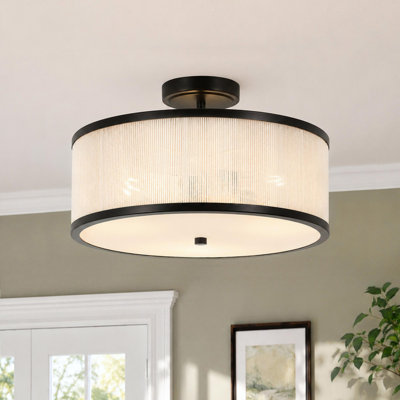 15" Rope Semi-Flush Mount Ceiling Light