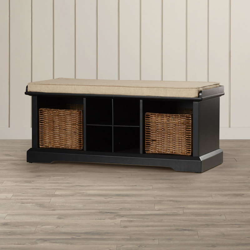 Banc de rangement à casiers Agora, Noir