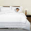 MHG Living Duvet Cover Set Mayfair Navy Baratta Stitch Design Cotton Bedding - Includes 2 Pillowcases-122257729