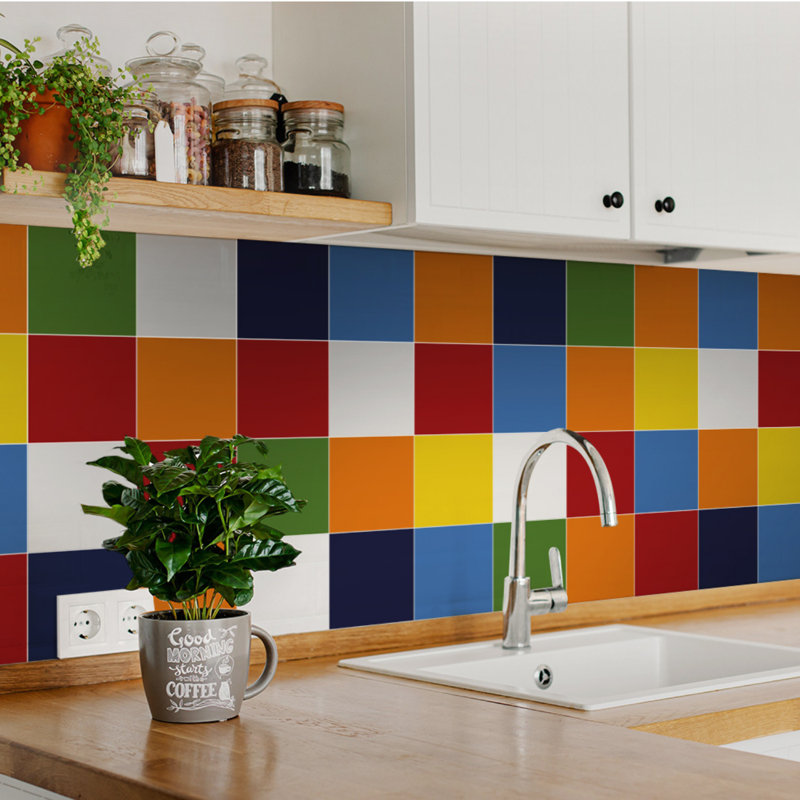 Carreau de mosaïque auto-adhésif en vinyle 5 po x 5 po