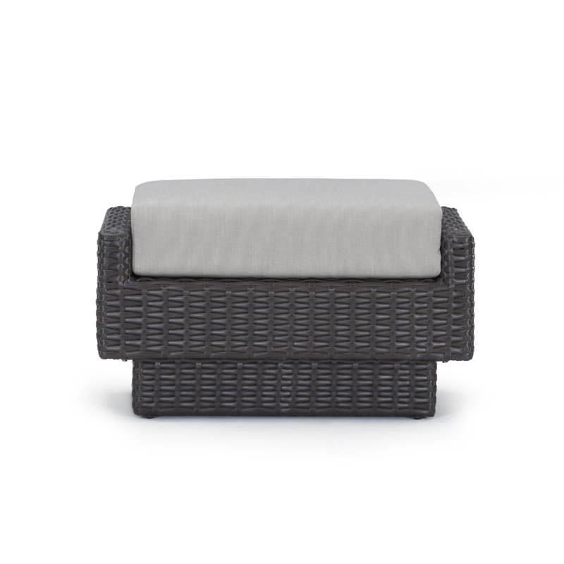 Jorolf Outdoor Ottoman, Brown, Gray